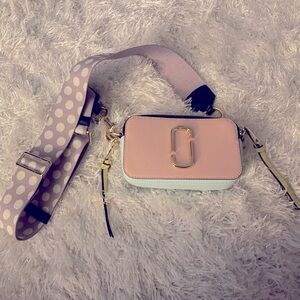 Multi colored pastel Marc Jacobs snapshot crossbody bag
